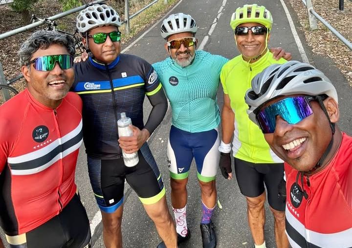 Australian riders in training