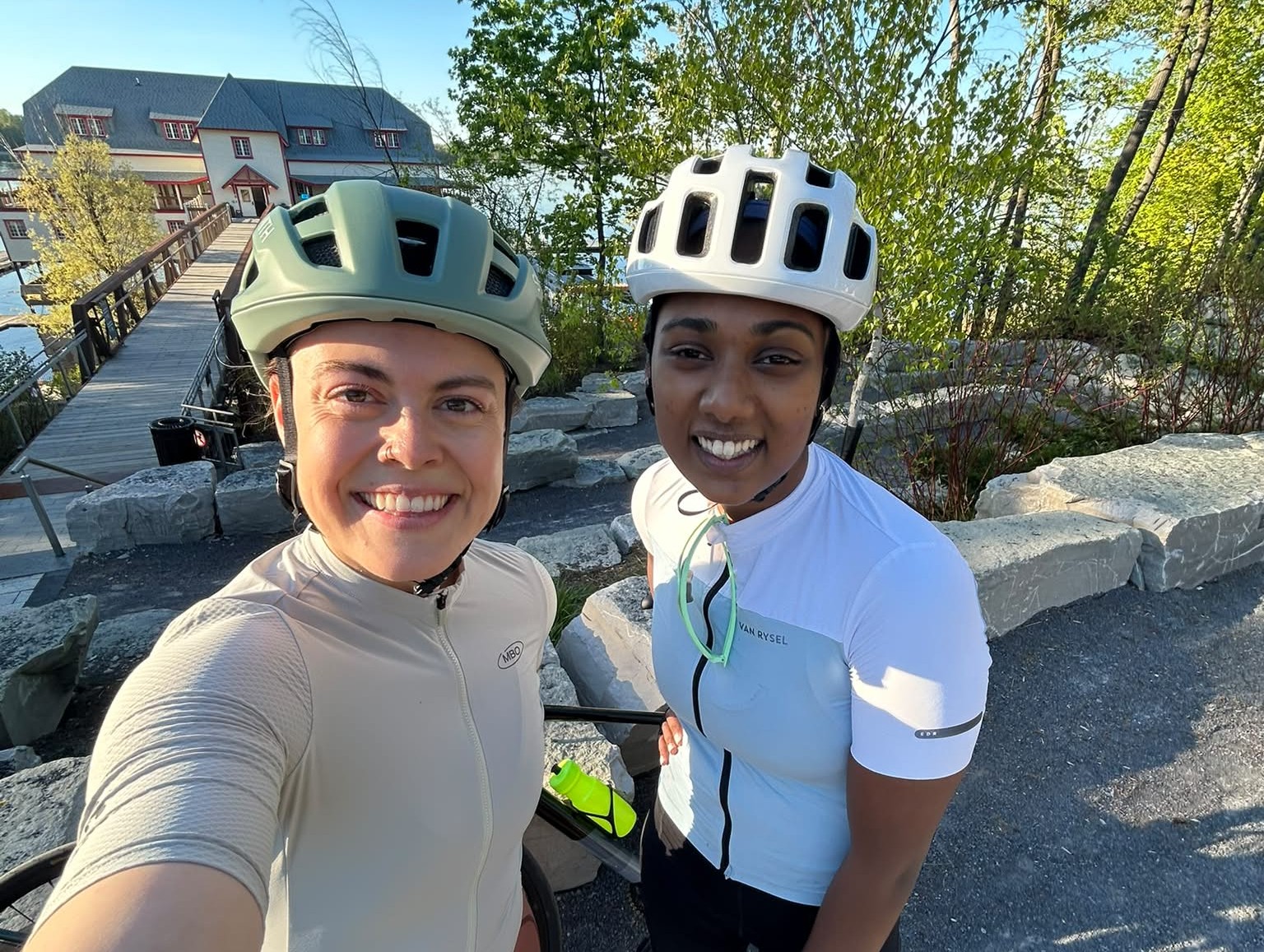 Canadian riders in training