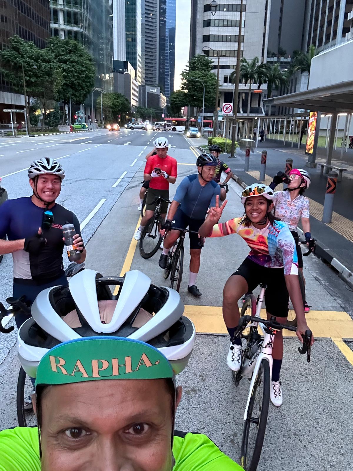 Singapore riders in training